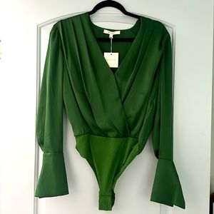 Favorite Daughter The Date Blouse - Emerald Green